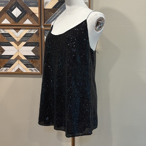 Ralph Lauren Collection Embellished Sequin Tank Top Black 8 - Picture 3 of 9